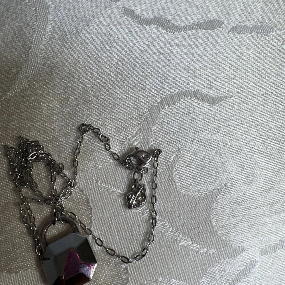 Vintage‎ Swarovski Lock Pendant Necklace/-/Ladies 33
